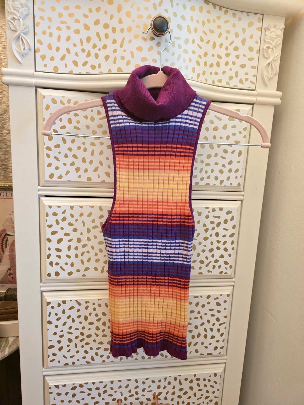 Urban Outfitters Multicolor Striped Turtleneck Tank